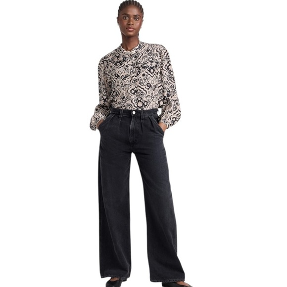 Chufy Gardenia Blouse Lightweight Voile Stencil Print NWT Top Button Front - Picture 13 of 16